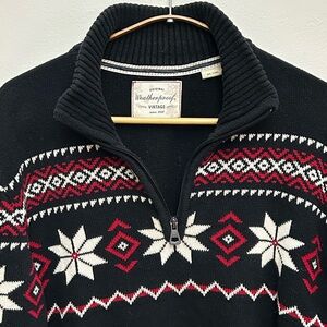 Vintage Scandinavian Style Quarter Zip Sweater